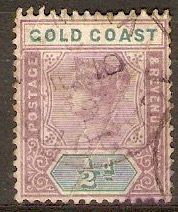 Gold Coast 1898 d Dull mauve and green. SG26.